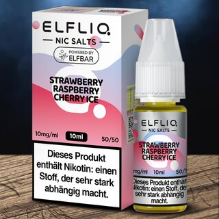 ELFLIQ Nic Salt Straw- Raspberry Cherry Ice