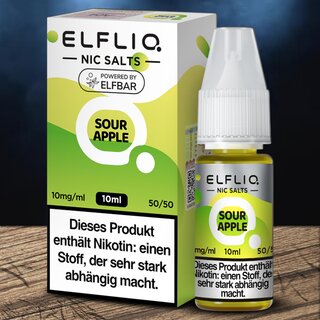 ELFLIQ Nic Salt Sour Apple 10mg